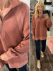Kim 1/4 Zip Pullover - Mauve