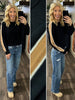 Aspen Stripe-Sleeve Sweater