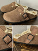 Maddie Fur-Lined Clog - Chestnut