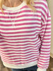 Millie Striped Crewneck - Mauve