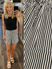 Vida Striped Shorts - Black/White