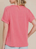 Hallie Ribbed TShirt - Pink
