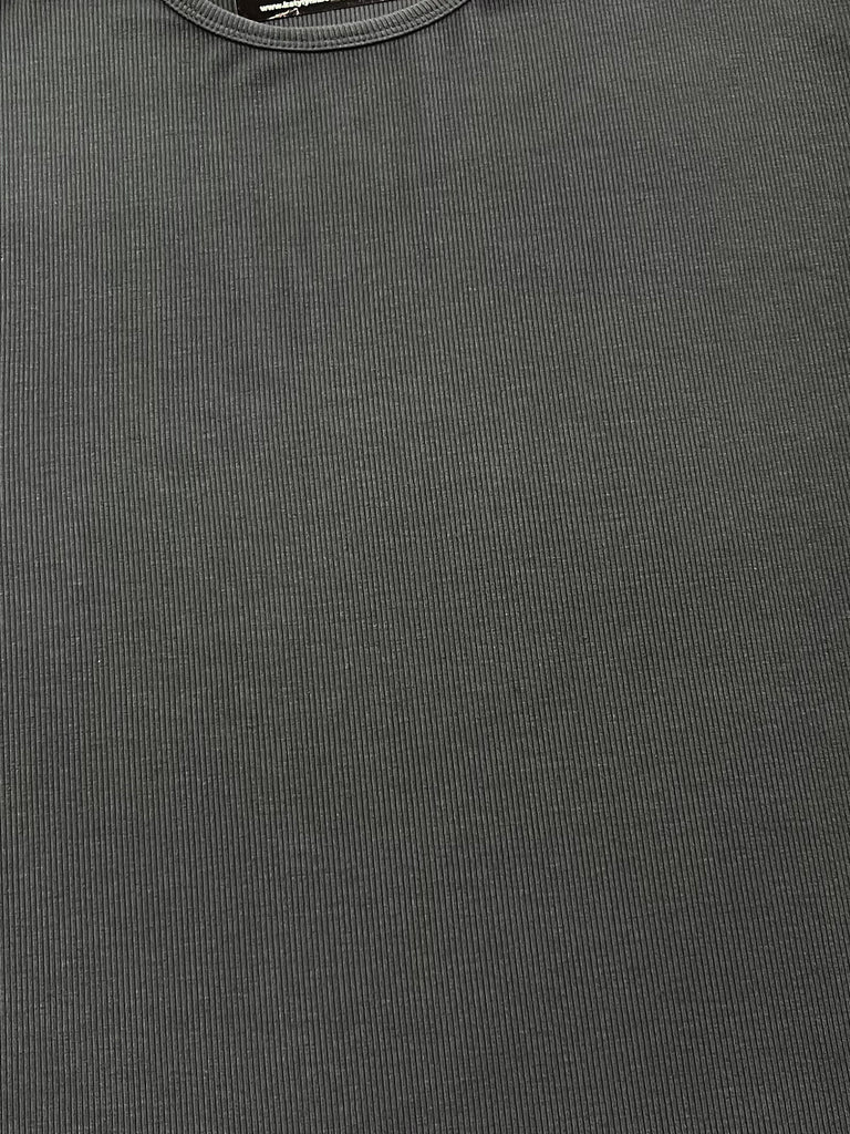 Katrina Ribbed Cap Sleeve Top - Charcoal