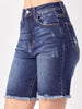 Rayna Frayed Hem Bermuda Shorts