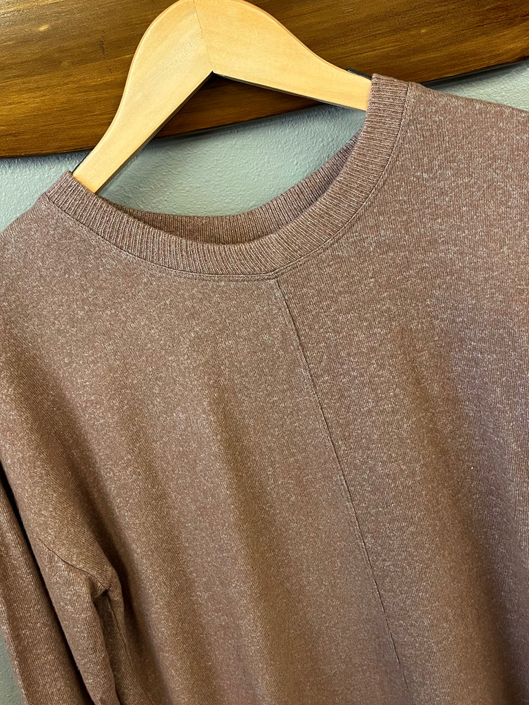 Diane So-Soft Center-Seam Sweater - Mocha