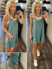 Overall Dress with Romper Lining - Sage