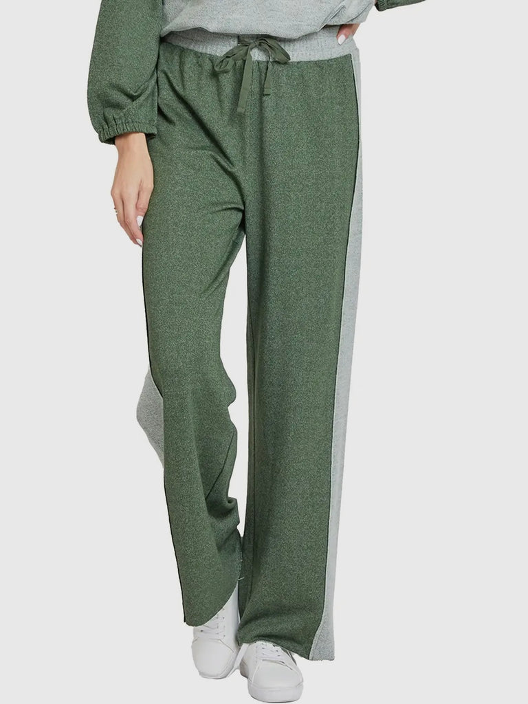 Britta Wide Leg Lounge Pant - Pesto