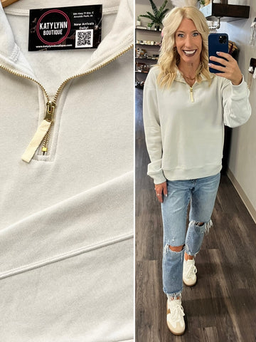 Sam Gold Accent Quarter Zip - Navy
