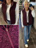 Amy Lightweight Quilted Vest - Maroon