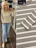 Emmi Striped Long Sleeve - Cream/Taupe