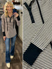 Audrey Striped Hoodie - Latte/Black