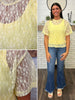 Dana Yellow Lace Top