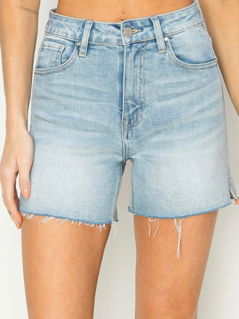 Monica High-Rise Cut Hem Shorts