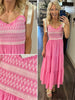 Annabelle Pink Embroidered Dress