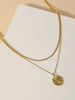 Sunburst Double Chain Necklace