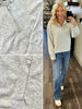 Zoey 1/4 Zip Pullover - Light Gray