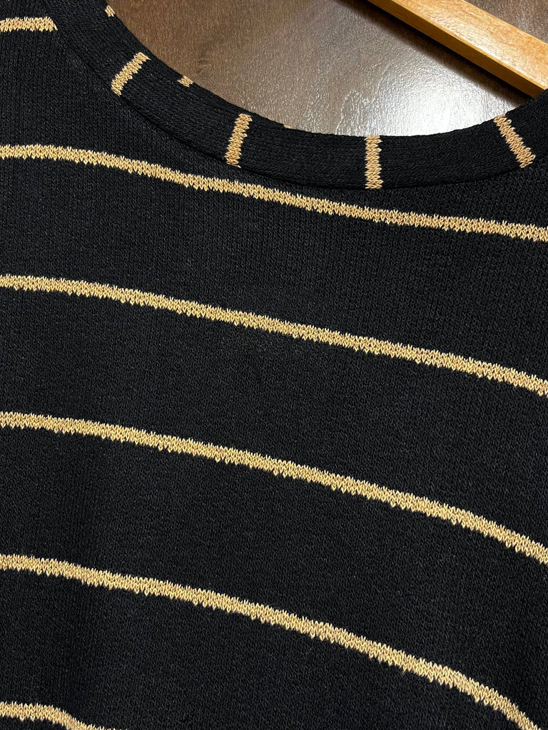 Becca Striped Dolman - Black / Mocha