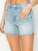 Monica High-Rise Cut Hem Shorts
