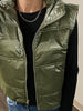 Matilda Puffer Vest - Olive Shimmer