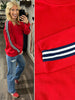 Gia Striped Sleeve Pullover