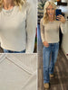 Sonya Long Sleeve Waffle Knit - Latte