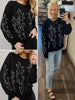 Rylee Boot Stitch Crewneck - Black