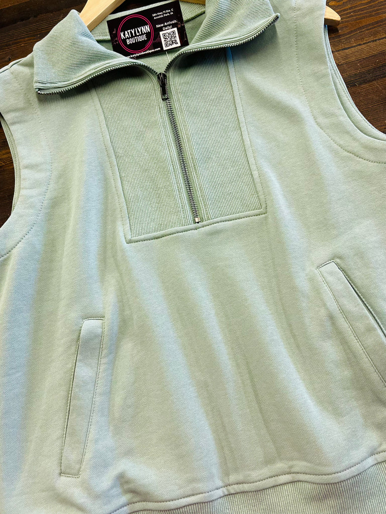 Cassidy Sleeveless Pullover - Sage