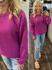 Julianne Perfect Scuba Crewneck - Magenta