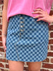 Jaiden Checkered Denim Skirt