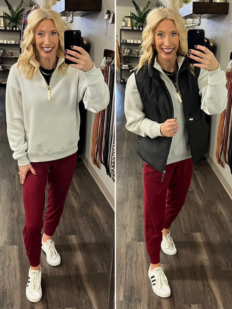 Courtney Best Active Joggers - Burgundy