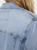 Nylah Fringe Hem Denim Jacket - Light Wash