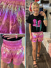 Greta Rainbow Metallic Shorts