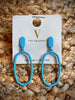 Jena Dangle Hoop - Bright Blue
