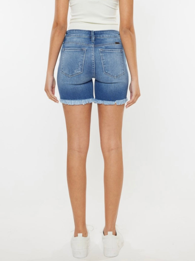 Mandie Mid-Rise Button Shorts