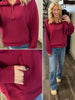 Zoey 1/4 Zip Pullover - Wine