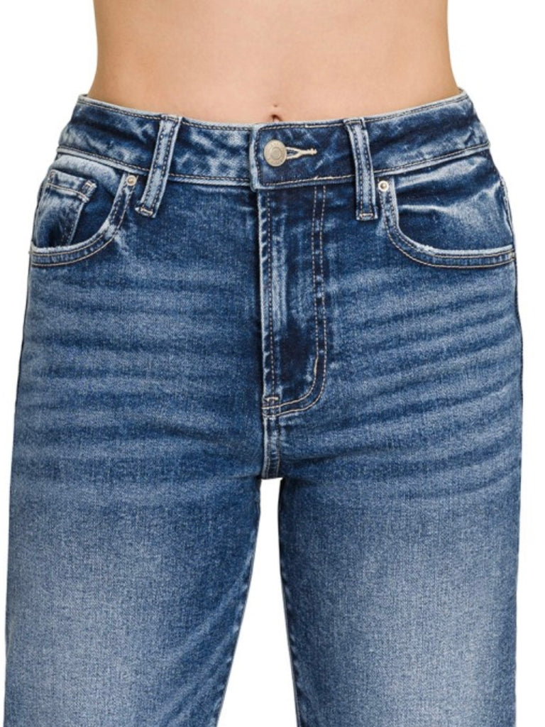 Jenae Straight Cuffed Denim