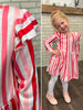 Mila Ruffle Shoulder Stripe Dress - KIDS