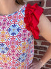 Carli Double Ruffle Accent Sleeve Blouse