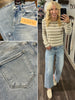 River Mid-Rise Straight Crop Denim
