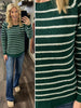 Jayde Rounded Hem Sweater- Evergreen
