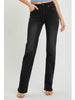 Catrina Mid-Rise Slim Straight - Dark Charcoal