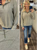 Rosie Pinstripe 1/4 Zip - Olive