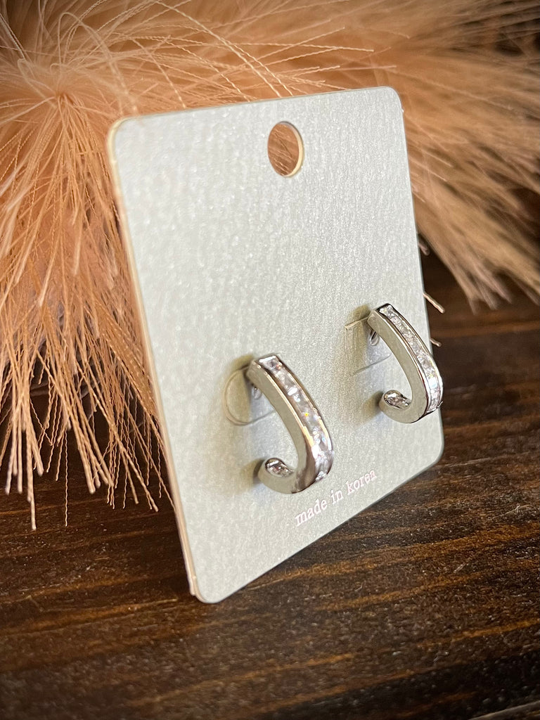 Corinne J Hoop Earrings - Silver