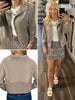 Belle Scuba Zip Jacket - Tan