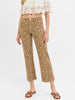 Steph Mid-Rise Straight Ankle Denim - Leopard