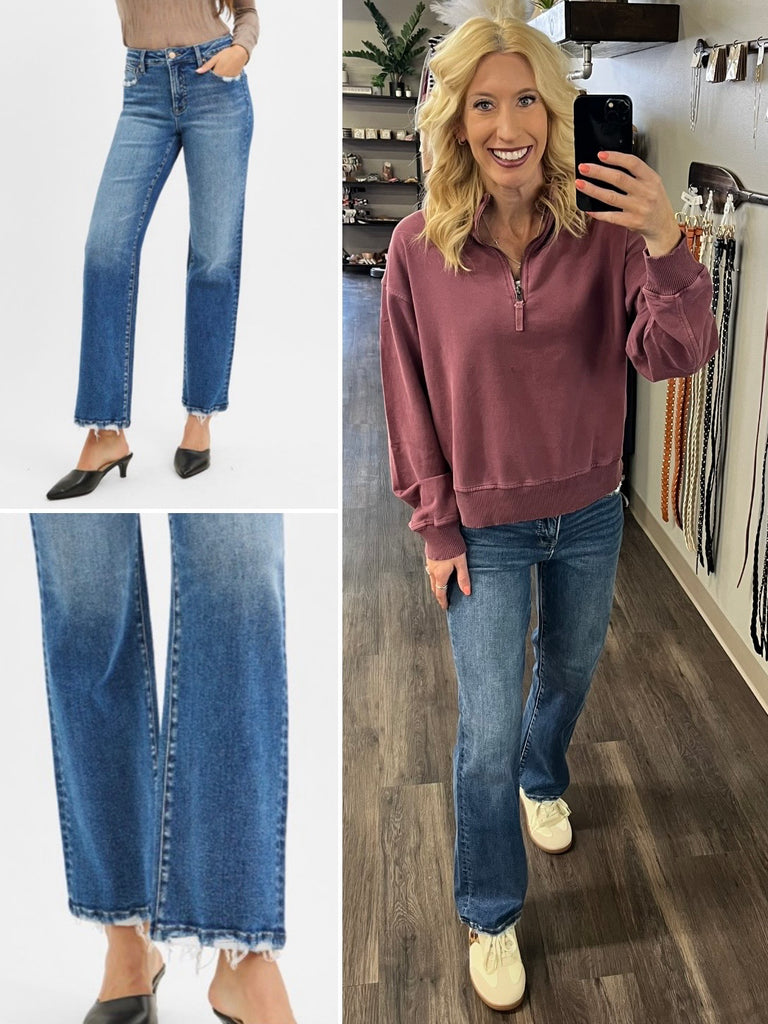 Kassie High-Rise Straight Denim