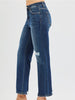 Tara High-Rise Straight with Hidden Patch
