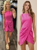 Ariana Draped Tulip Hem Dress