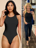 Darci Double Layered Bodysuit - Black (Slim Fit)