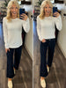 Sadie Ribbed Long Sleeve - White